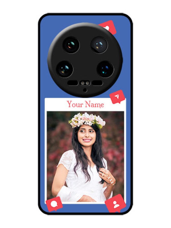 Custom Xiaomi 14 Ultra Custom Glass Phone Case - Like Share And Comment Design