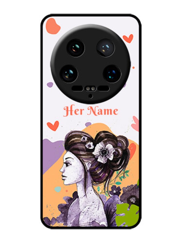 Custom Xiaomi 14 Ultra Custom Glass Phone Case - Woman And Nature Design