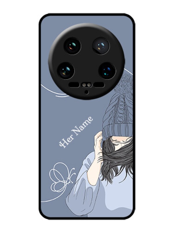 Custom Xiaomi 14 Ultra Custom Glass Phone Case - Girl In Winter Outfit Design