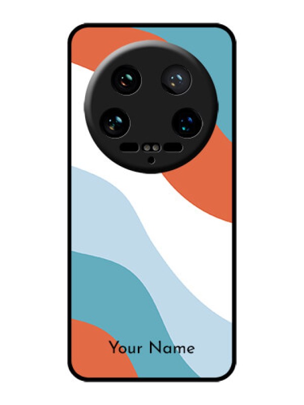 Custom Xiaomi 14 Ultra Custom Glass Phone Case - Coloured Waves Design