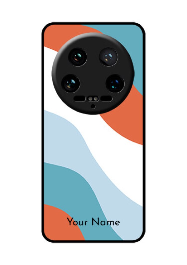 Xiaomi 14 Ultra Custom Glass Phone Case - Coloured Waves Design