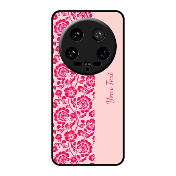 Xiaomi 14 Ultra Custom Glass Phone Case - Attractive Floral Pattern Design