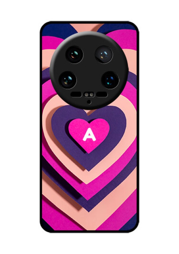 Xiaomi 14 Ultra Custom Glass Phone Case - Cute Heart Pattern Design