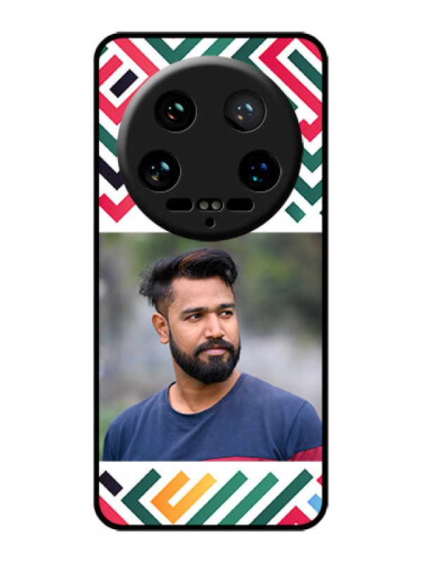 Custom Xiaomi 14 Ultra Custom Glass Phone Case - Colorful Maze Pattern Design