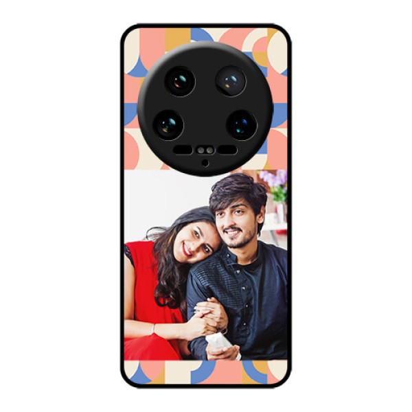 Xiaomi 14 Ultra Custom Glass Phone Case - Semi - Circle Maze Pattern Design Xiaomi 14 Ultra Custom Glass Phone Case - Semi - Circle Maze Pattern Design