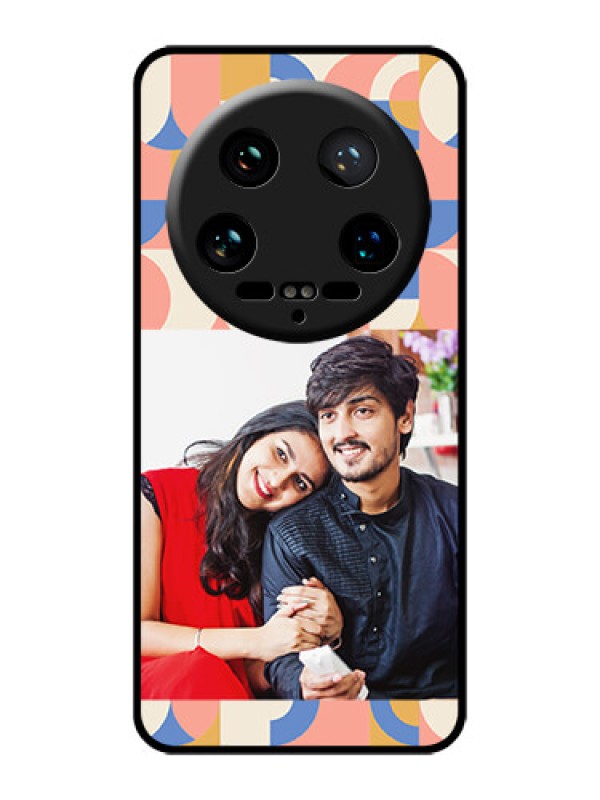 Custom Xiaomi 14 Ultra Custom Glass Phone Case - Semi - Circle Maze Pattern Design