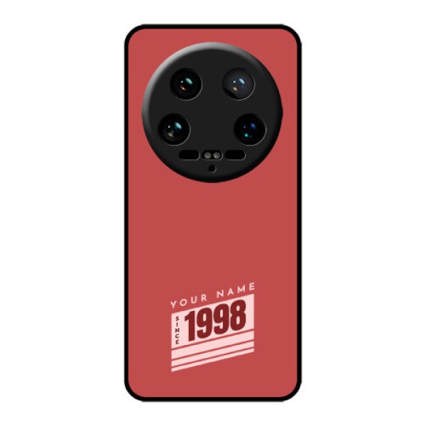Xiaomi 14 Ultra Custom Glass Phone Case - Red Custom Year Of Birth Design Xiaomi 14 Ultra Custom Glass Phone Case - Red Custom Year Of Birth Design