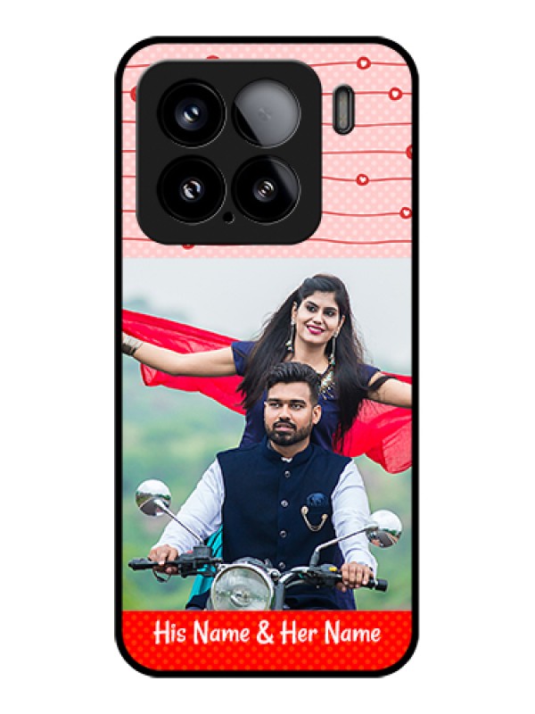 Custom Xiaomi 15 5G Custom Glass Phone Case - Red Pattern Case Design