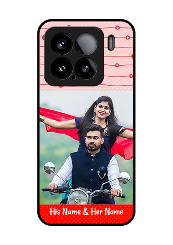 Xiaomi 15 5G Custom Glass Phone Case - Red Pattern Case Design