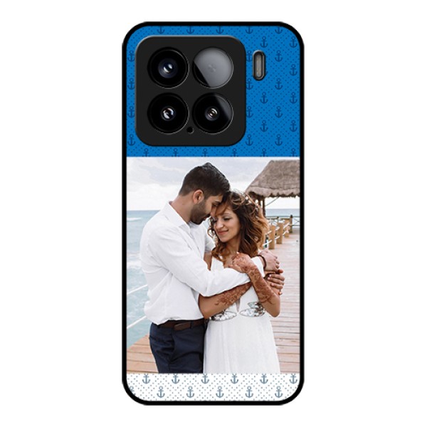 Xiaomi 15 5G Custom Glass Phone Case - Blue Anchors Design