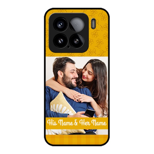 Xiaomi 15 5G Custom Glass Phone Case - Yellow Floral Design Xiaomi 15 5G Custom Glass Phone Case - Yellow Floral Design