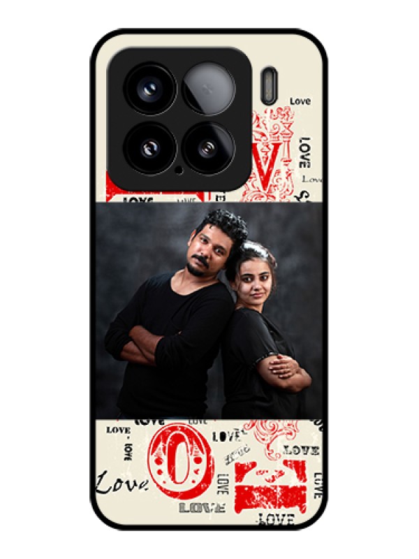 Custom Xiaomi 15 5G Custom Glass Phone Case - Trendy Love Design Case