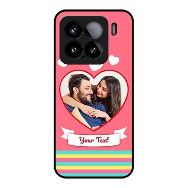 Xiaomi 15 5G Custom Glass Phone Case - Love Shapes Doodle Design