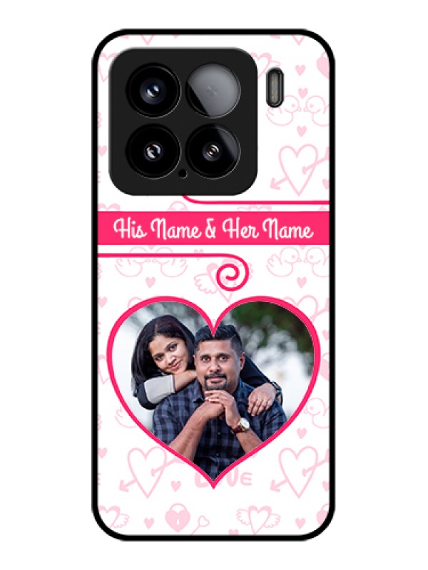 Custom Xiaomi 15 5G Custom Glass Phone Case - Heart Shape Love Design