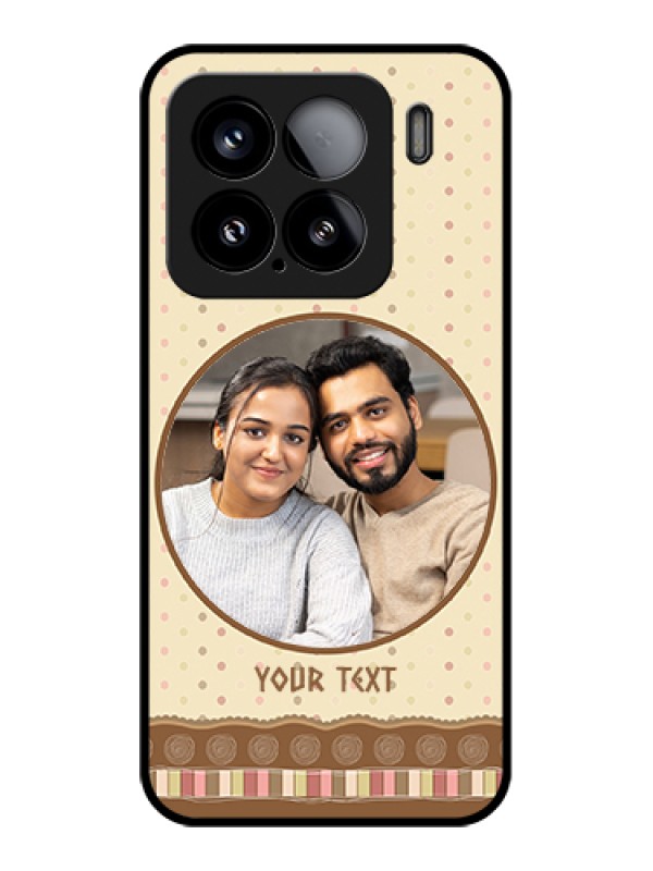 Custom Xiaomi 15 5G Custom Glass Phone Case - Brown Dotted Mobile Case Design