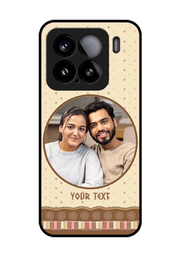 Xiaomi 15 5G Custom Glass Phone Case - Brown Dotted Mobile Case Design