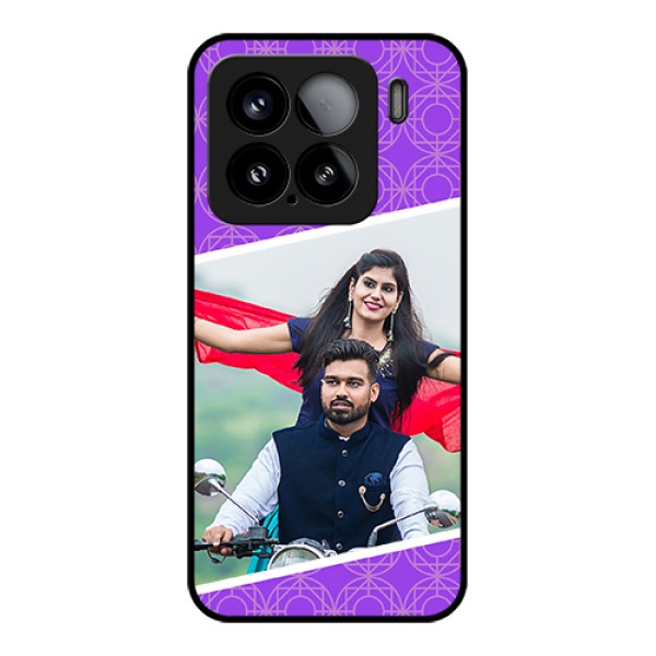 Xiaomi 15 5G Custom Glass Phone Case - Violet Color Pattern Design