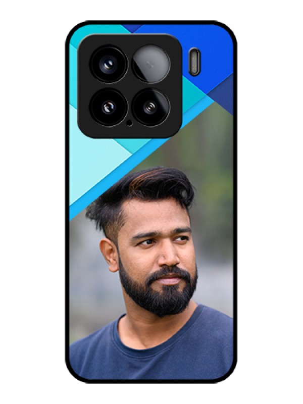 Custom Xiaomi 15 5G Custom Glass Phone Case - Blue Pattern Design