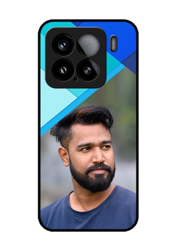 Xiaomi 15 5G Custom Glass Phone Case - Blue Pattern Design