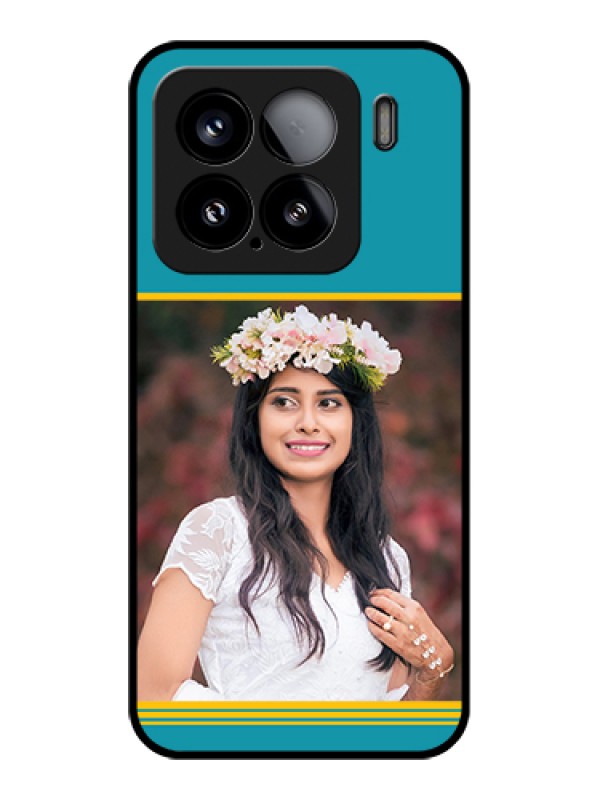 Custom Xiaomi 15 5G Custom Glass Phone Case - Yellow & Blue Design