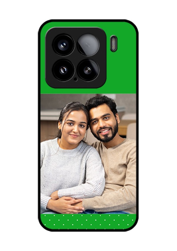 Xiaomi 15 5G Custom Glass Phone Case - Green Pattern Design