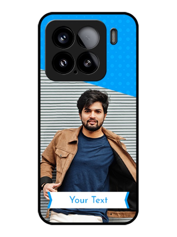 Custom Xiaomi 15 5G Custom Glass Phone Case - Simple Blue Color Design