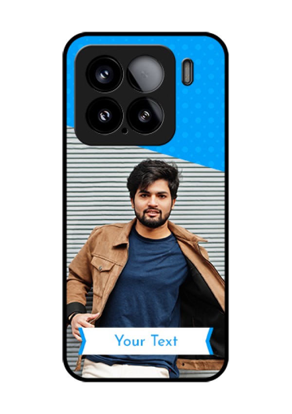 Xiaomi 15 5G Custom Glass Phone Case - Simple Blue Color Design