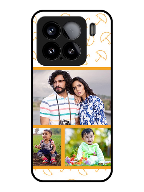 Custom Xiaomi 15 5G Custom Glass Phone Case - Yellow Pattern Design