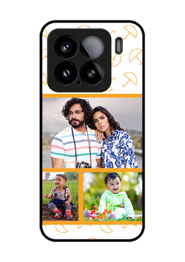 Xiaomi 15 5G Custom Glass Phone Case - Yellow Pattern Design