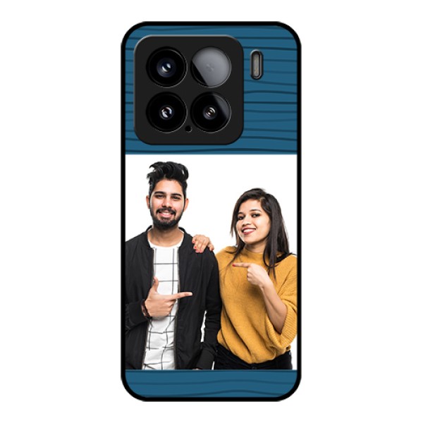 Xiaomi 15 5G Custom Glass Phone Case - Blue Pattern Cover Design Xiaomi 15 5G Custom Glass Phone Case - Blue Pattern Cover Design