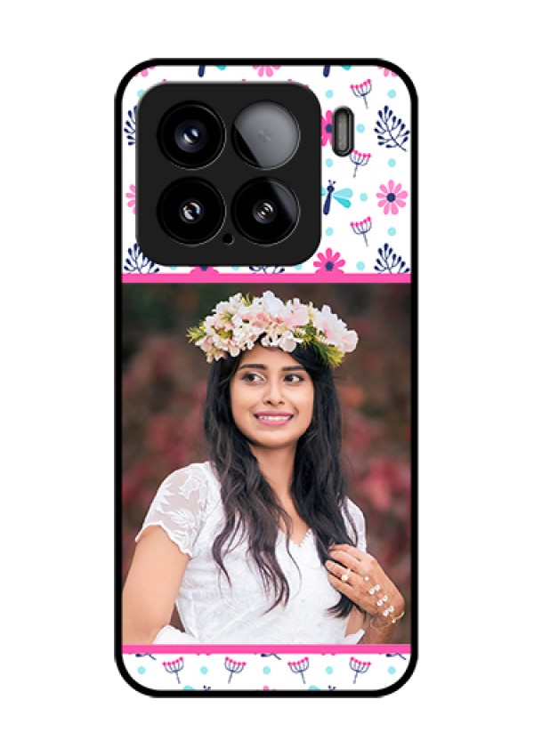 Xiaomi 15 5G Custom Glass Phone Case - Colorful Flower Design