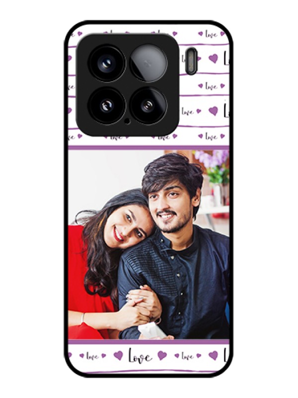 Custom Xiaomi 15 5G Custom Glass Phone Case - Couples Heart Design