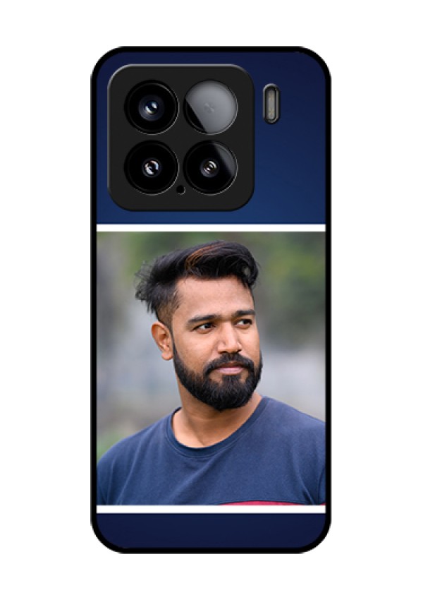 Xiaomi 15 5G Custom Glass Phone Case - Simple Royal Blue Design