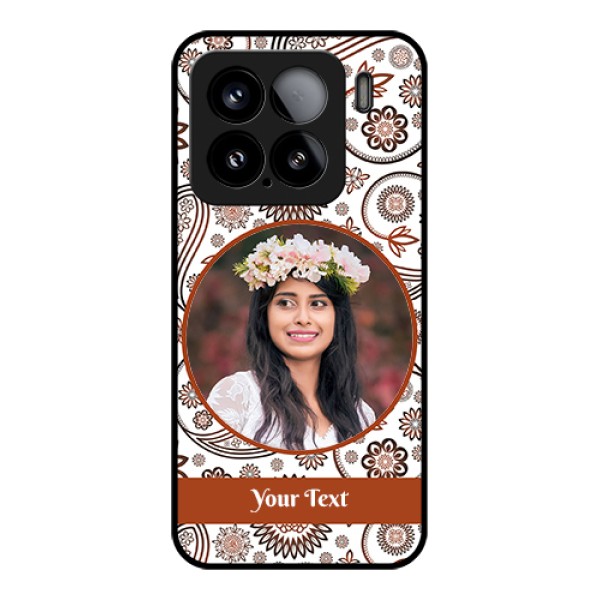 Xiaomi 15 5G Custom Glass Phone Case - Abstract Flower Design Xiaomi 15 5G Custom Glass Phone Case - Abstract Flower Design