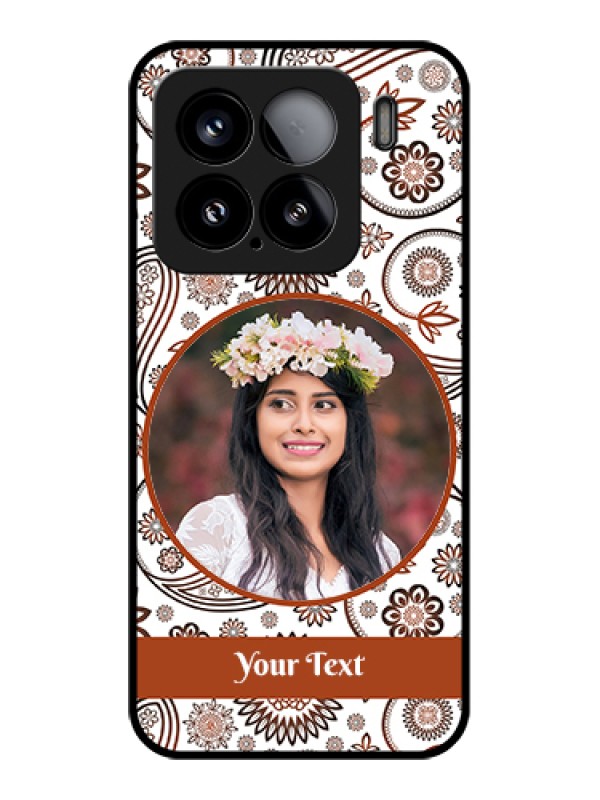 Custom Xiaomi 15 5G Custom Glass Phone Case - Abstract Flower Design