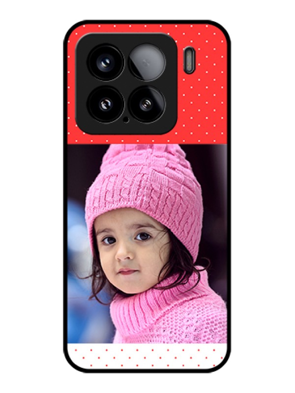 Custom Xiaomi 15 5G Custom Glass Phone Case - Red Pattern Design