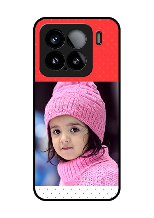 Xiaomi 15 5G Custom Glass Phone Case - Red Pattern Design