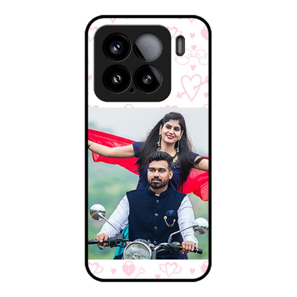 Xiaomi 15 5G Custom Glass Phone Case - Pink Flying Heart Design