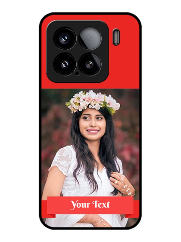 Custom Xiaomi 15 5G Custom Glass Phone Case - Simple Red Color Design