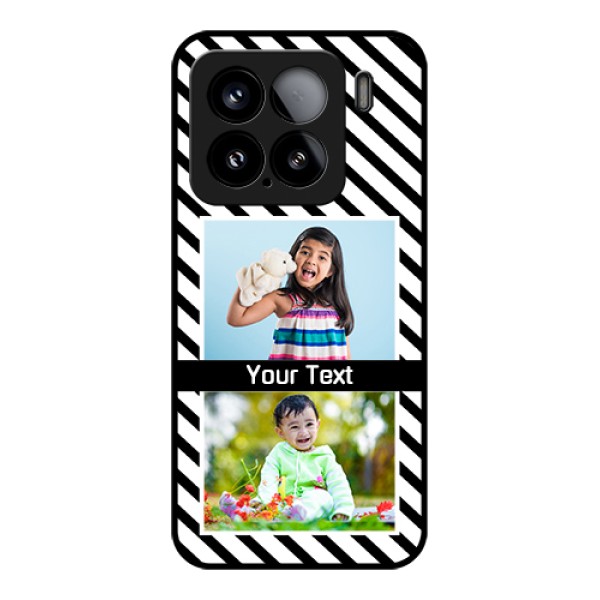 Xiaomi 15 5G Custom Glass Phone Case - Black And White Stripes Design Xiaomi 15 5G Custom Glass Phone Case - Black And White Stripes Design