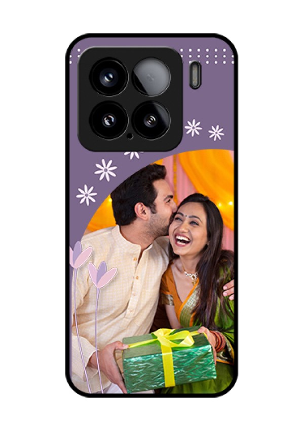 Xiaomi 15 5G Custom Glass Phone Case - Lavender Flowers Design