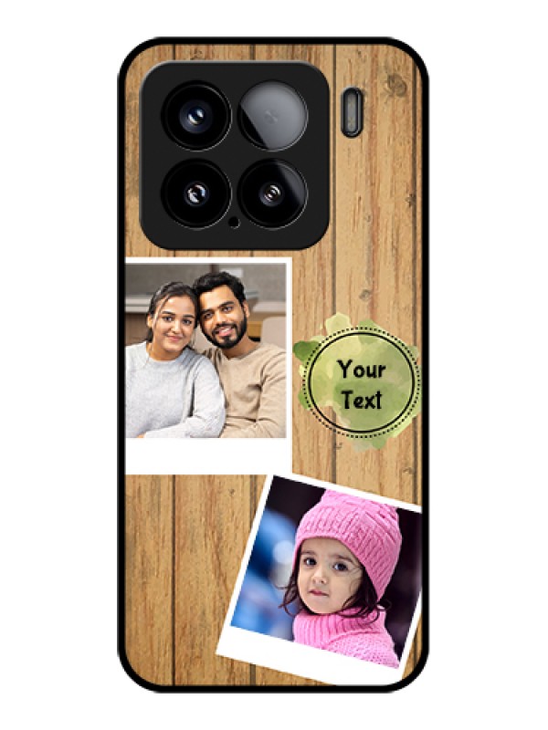 Custom Xiaomi 15 5G Custom Glass Phone Case - Wooden Texture Design