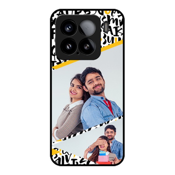 Xiaomi 15 5G Custom Glass Phone Case - Letters Pattern Design