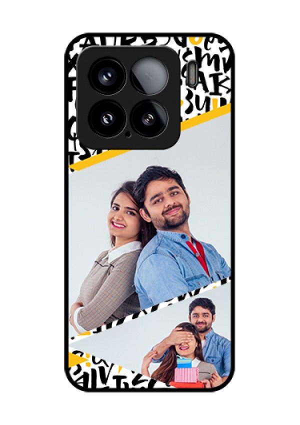 Xiaomi 15 5G Custom Glass Phone Case - Letters Pattern Design