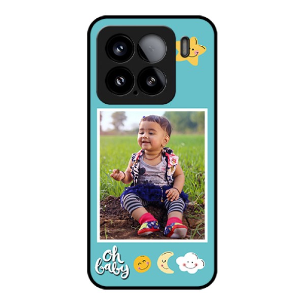 Xiaomi 15 5G Custom Glass Phone Case - Smiley Kids Stars Design Xiaomi 15 5G Custom Glass Phone Case - Smiley Kids Stars Design
