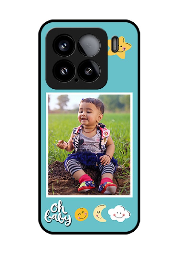 Xiaomi 15 5G Custom Glass Phone Case - Smiley Kids Stars Design