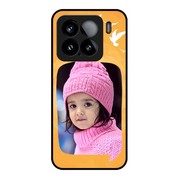 Xiaomi 15 5G Custom Glass Phone Case - Water Color Design With Bird Icons