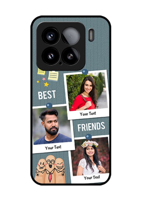 Xiaomi 15 5G Custom Glass Phone Case - Sticky Frames And Friendship Design