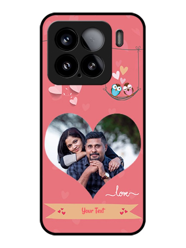 Custom Xiaomi 15 5G Custom Glass Phone Case - Peach Color Love Design