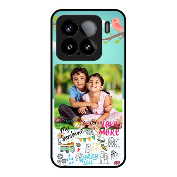 Xiaomi 15 5G Custom Glass Phone Case - Doodle Love Design